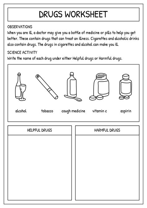 14 Drug Free Worksheets Activities Free Pdf At Worksheeto Com