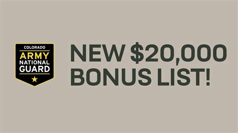 20 000 Enlistment Bonus Opportunities Colorado Army National Guard