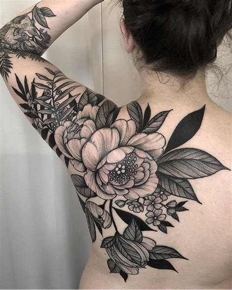 30 Beautiful Black And White Flower Tattoo Designs For Women