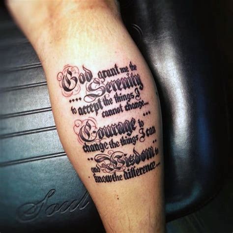 50 Serenity Prayer Tattoo Designs For Men 2023 Guide