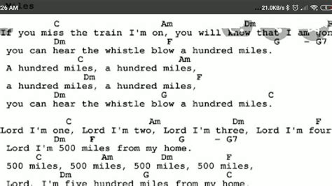 500 Miles Lyrics And Chords P P Mary Version