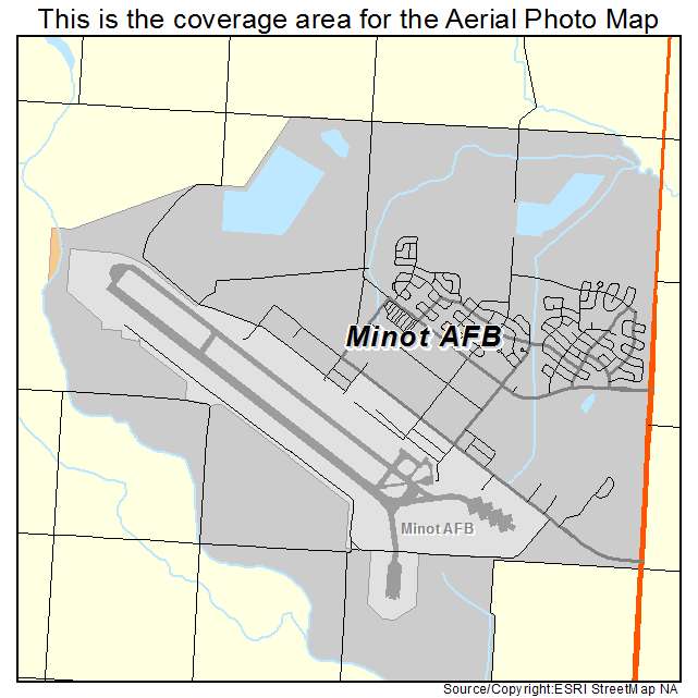 Aerial Photography Map Of Minot Afb Nd North Dakota