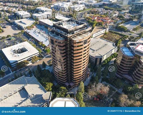 Aerial View Of Business Office Building In University City San Diego