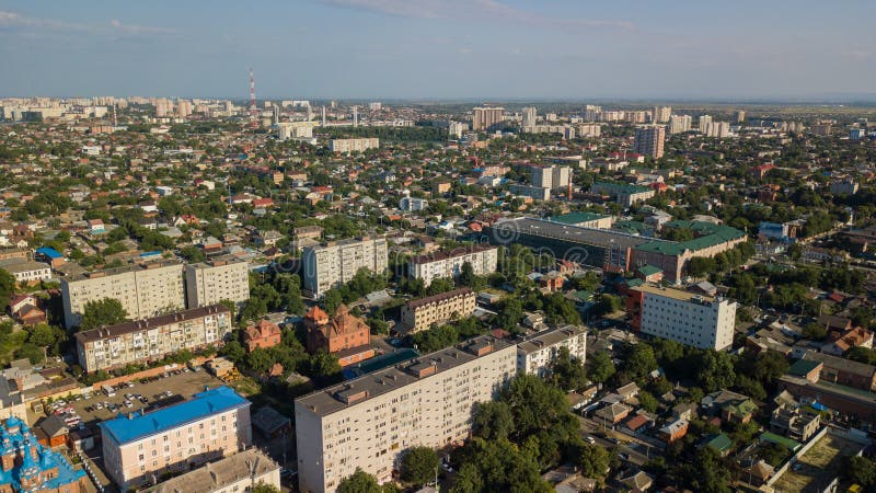 Aerial View Of South Russia Krasnodar Krai Krasnodar City In 2018