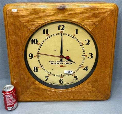 Antique Naval Observatory Time Western Union Wall Clock Dixon Amp 39 S Auction At Crumpton