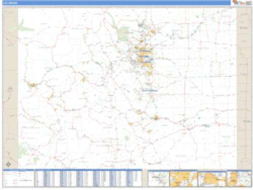 Arvada Colorado Zip Code Wall Map Red Line Style By Marketmaps Mapsales