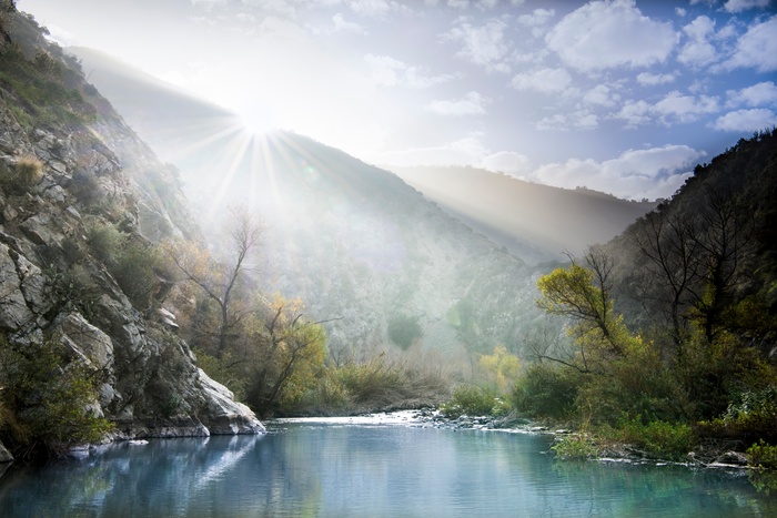 Azusa River San Gabriel Mountains California Landscape And Nature