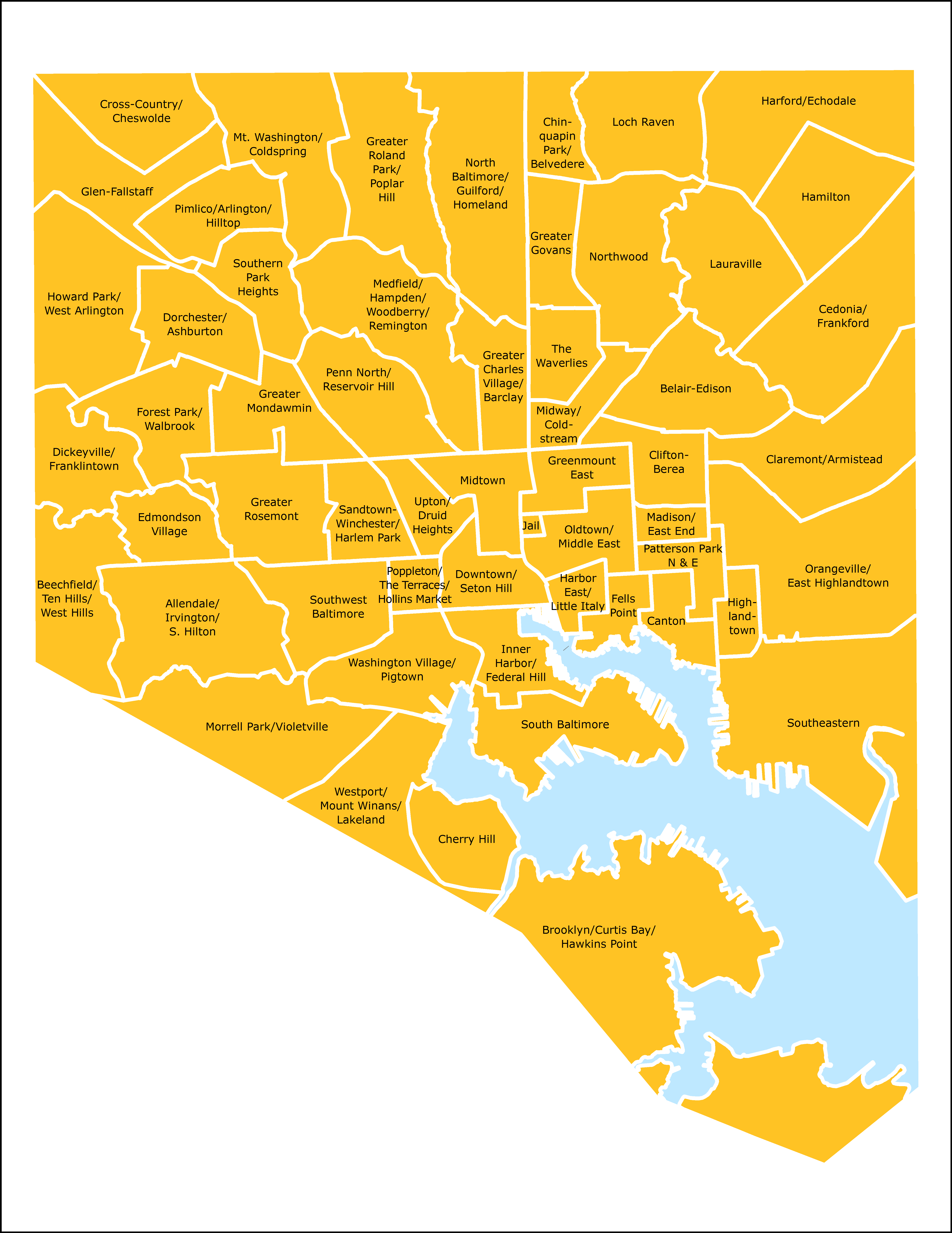 Baltimore City Zip Code Map Maryland Baltimore City County Zip Codes