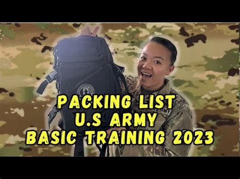 Basic Training Packing List For U S Army 2023 3 Min Thursday Youtube