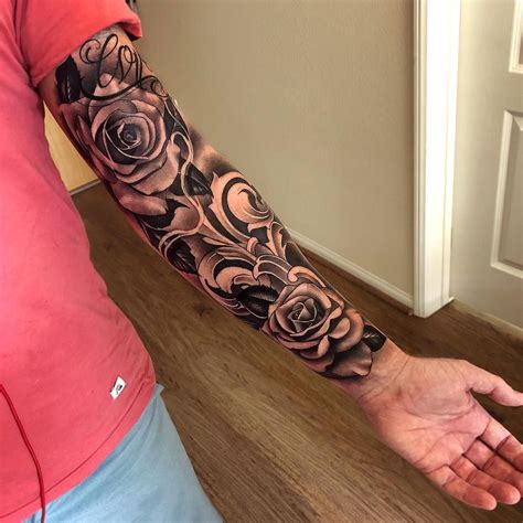 Black Gray Roses Tattoo Tattoo Artist Vladimir Drozdov