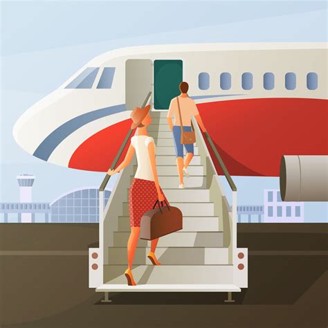 Boarding A Plane Clipart