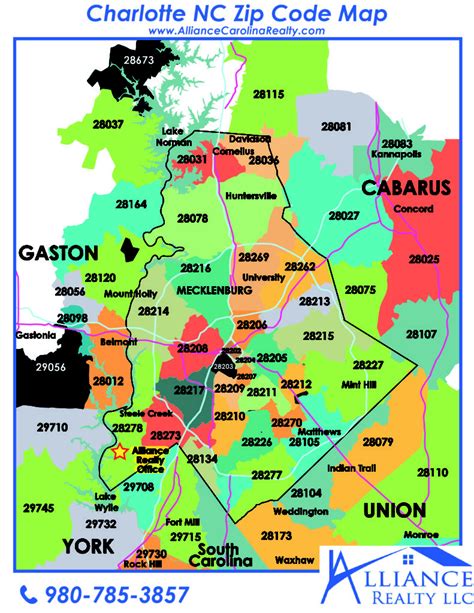 Charlotte Map With Zip Codes