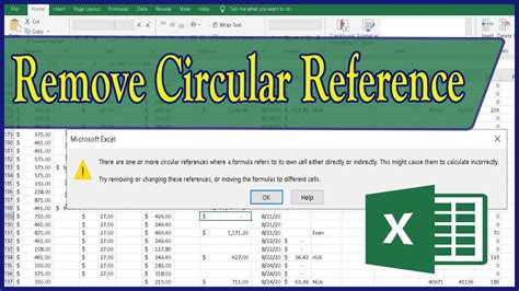 Circular Reference Fixing Circular Reference In Excel 2013 Youtube