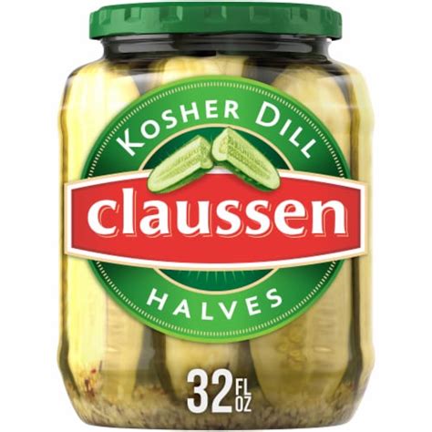 Claussen Kosher Dill Pickle Halves Jar 32 Fl Oz Haggen