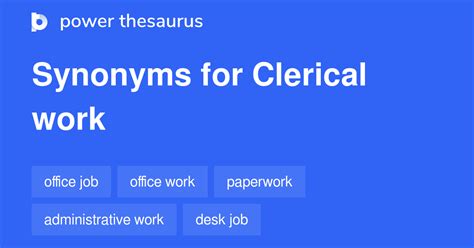 Clerical Work Synonyms 163 Words And Phrases For Clerical Work