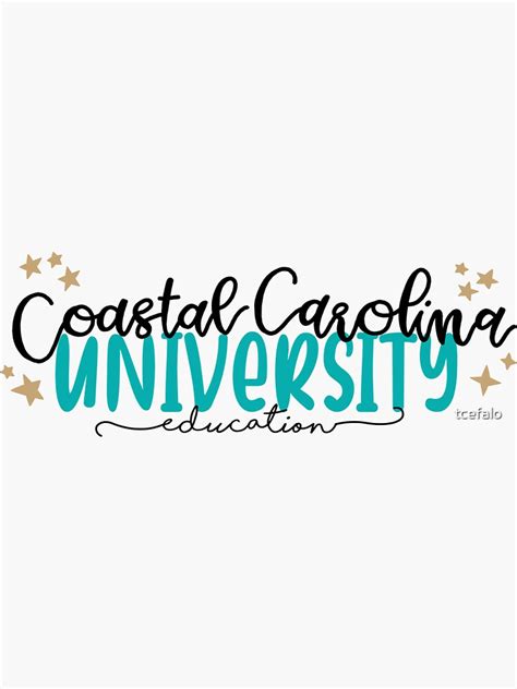 Coastal Carolina University Education Major Sticker By Tcefalo