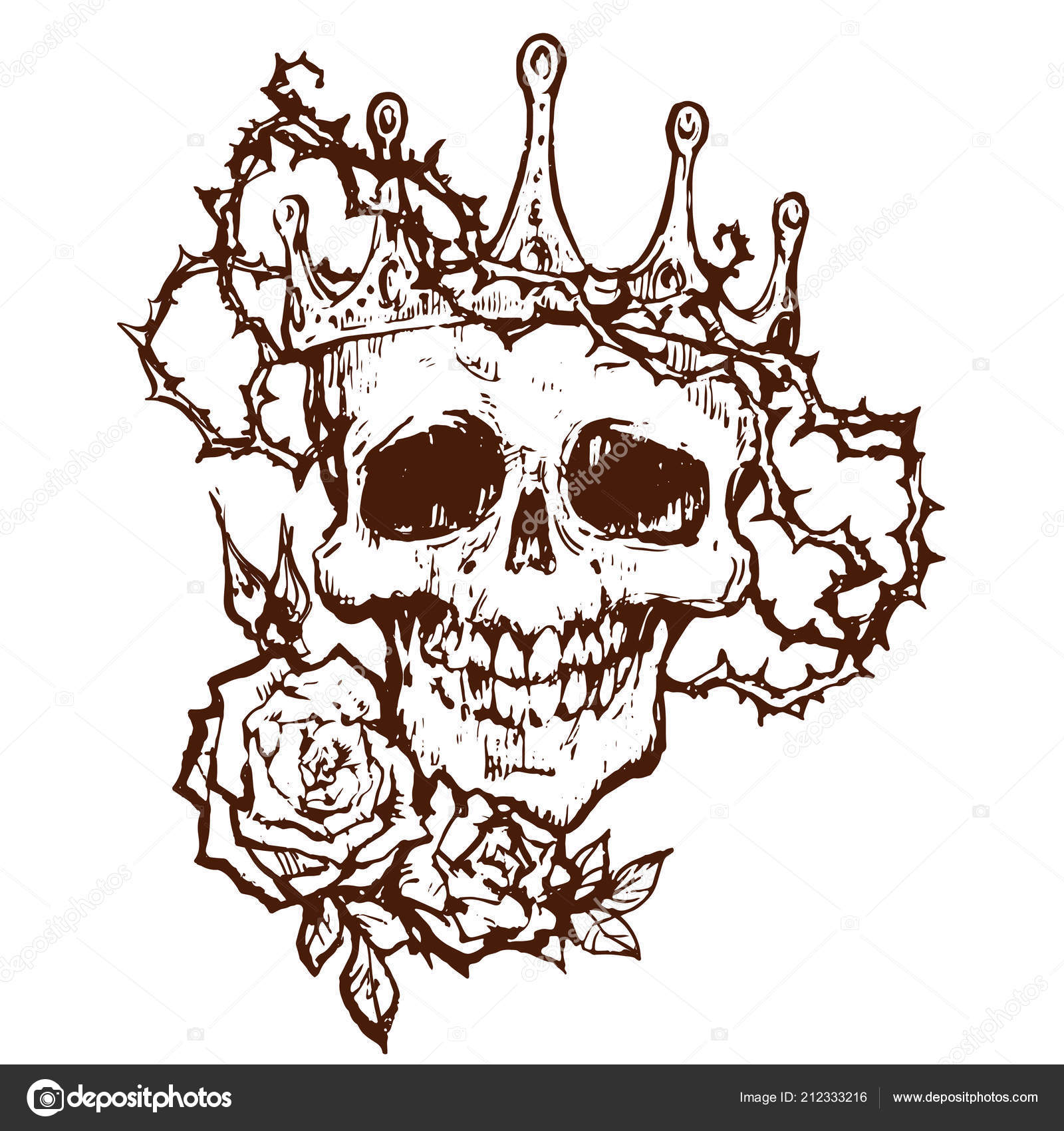 Crown Of Thorns Skull Tattoos Pinterest Crown Tattoo And Tatting