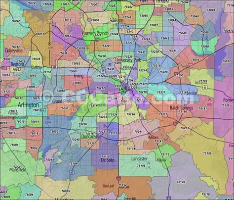 Dallas Zipcode Map Free Zip Code Map Dallas Zip Code Map