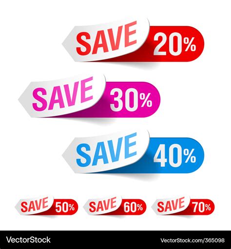 Discount Labels Royalty Free Vector Image Vectorstock