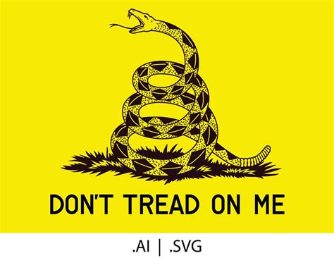 Dont Tread On Me Gadsden Flag Svg Amp Ai Vector Download Etsy