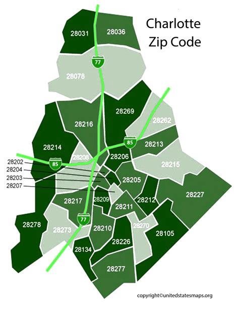 Downtown Charlotte Nc Zip Code Map Free Download Programs