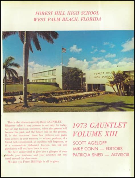 Explore 1973 Forest Hill High School Yearbook West Palm Beach Fl Classmates