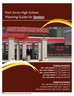 Fillable Online Port Jervis High School Planning Guide For Fax Email