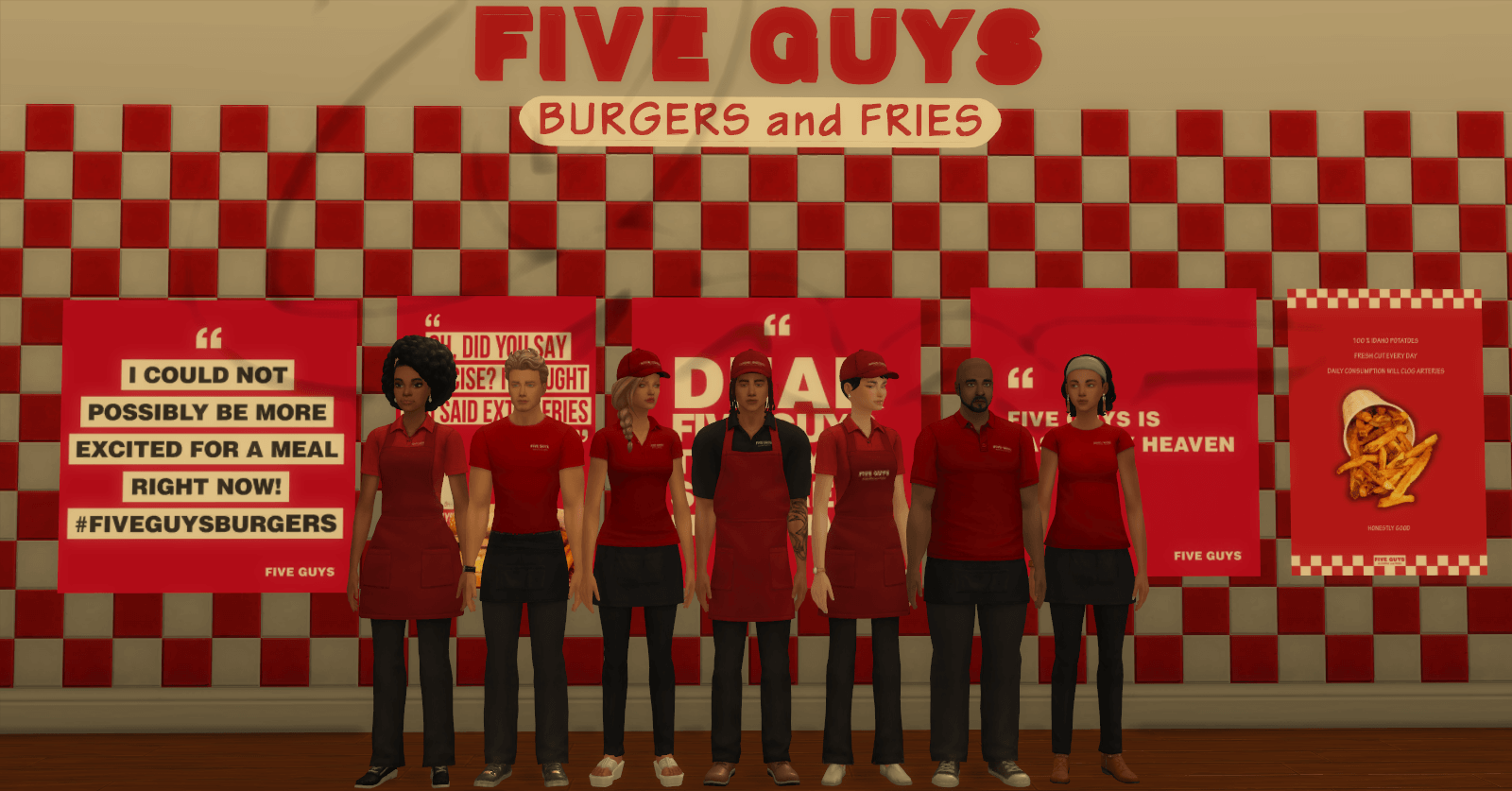 Five Guys Work Uniform