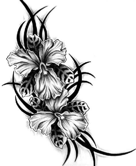 Free Black And White Flower Tattoo Designs Download Free Black And