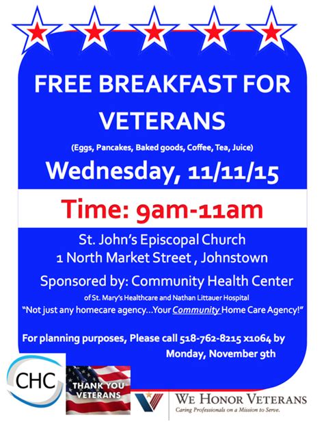 Free Breakfast For Veterans