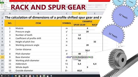 Gear Calculation Excel Sheet