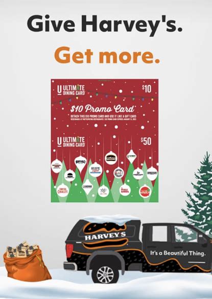 Harvey Amp 39 S Canada Purchase A Specially Marked 50 Ultimate Dining Card And Get A 10 Promo Card