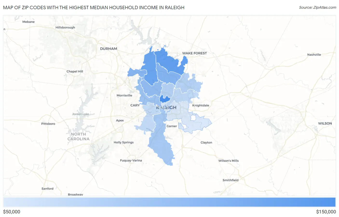 Highest Median Household Income In Raleigh By Zip Code In 2024 Zip Atlas