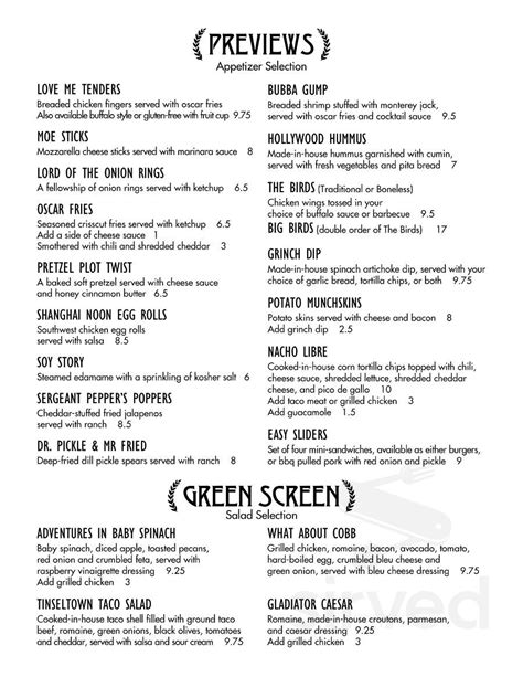 Hollywood Palms Cinema In Naperville Restaurant Menu And Reviews