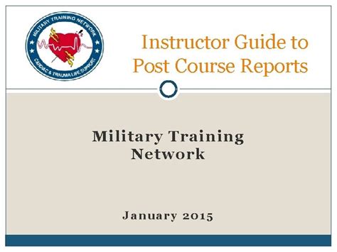 Instructor Guide To Post Course Reports Military Training