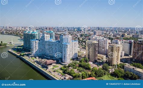 Krasnodar Russia 20 October 2018 Evening View Of The Bridge Of