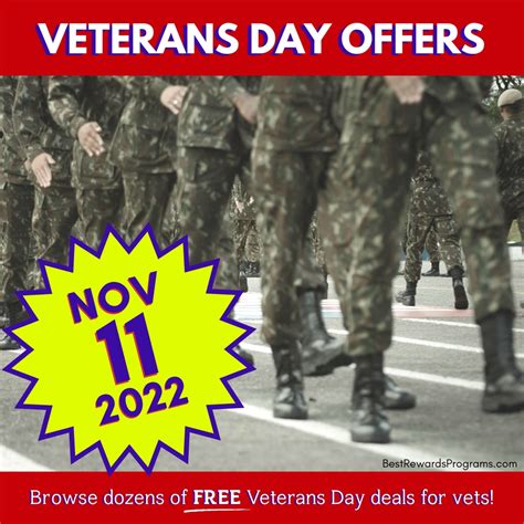 List Of 2022 Veterans Day Freebies Best Rewards Programs