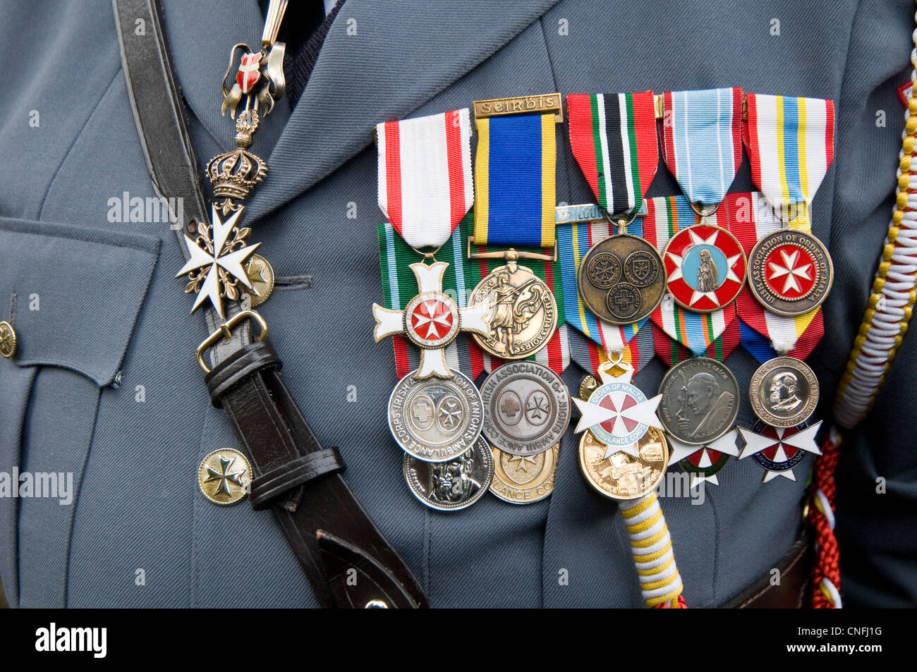 Medals On Order Of Malta Uniform Stock Photo Royalty Free Image