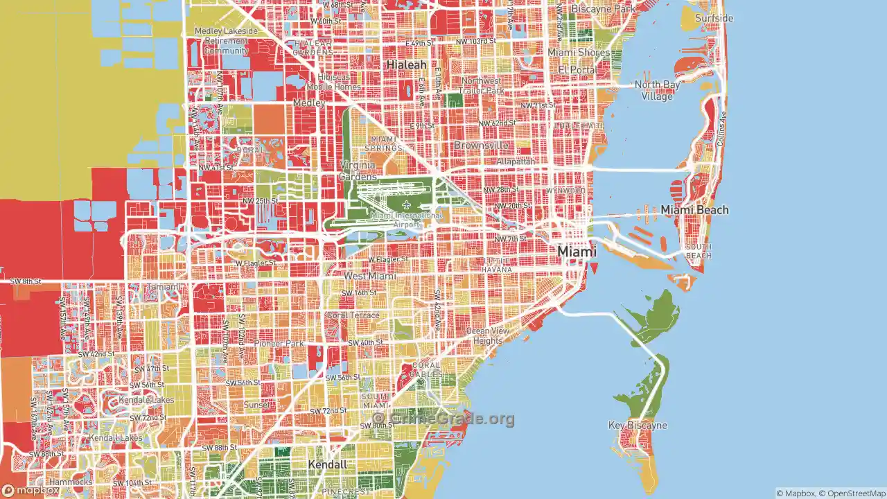 Miami Fl Violent Crime Rates And Maps Crimegrade Org