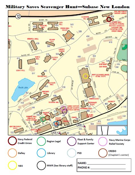 Naval Submarine Base New London Map Map