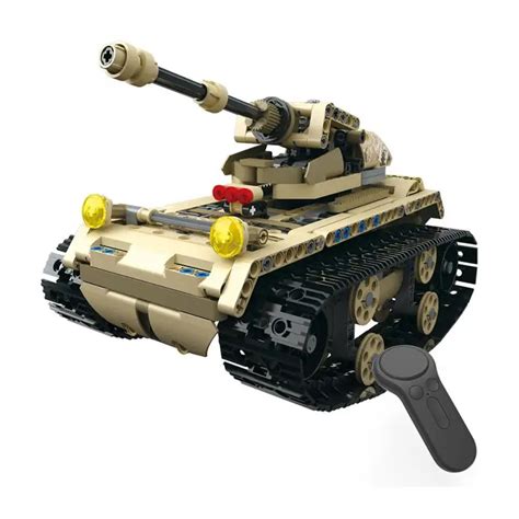 New Diy Assemble Crawler Rc Tank Toy Set 2 4Ghz Remote Control Military