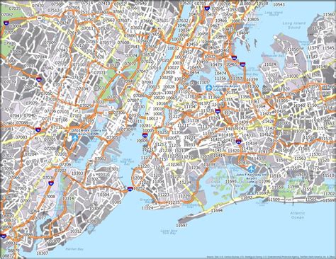 New York City Zip Code Map Gis Geography