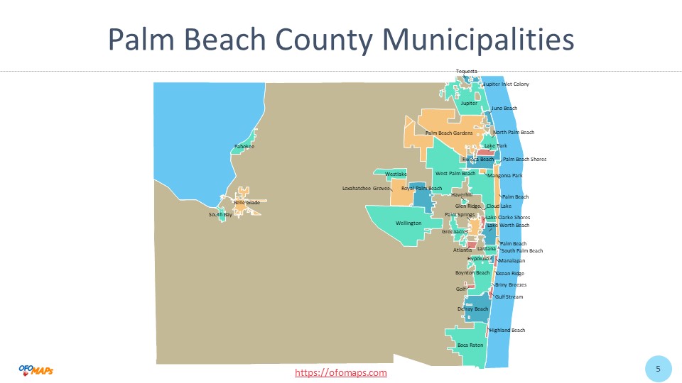 Palm Beach County Zip Code Map 4 Ofo Maps