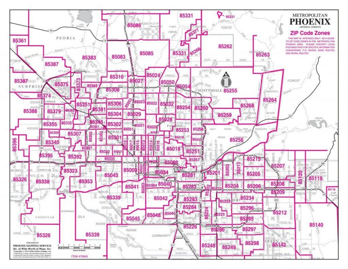 Phoenix Zip Code Map Afputra Com