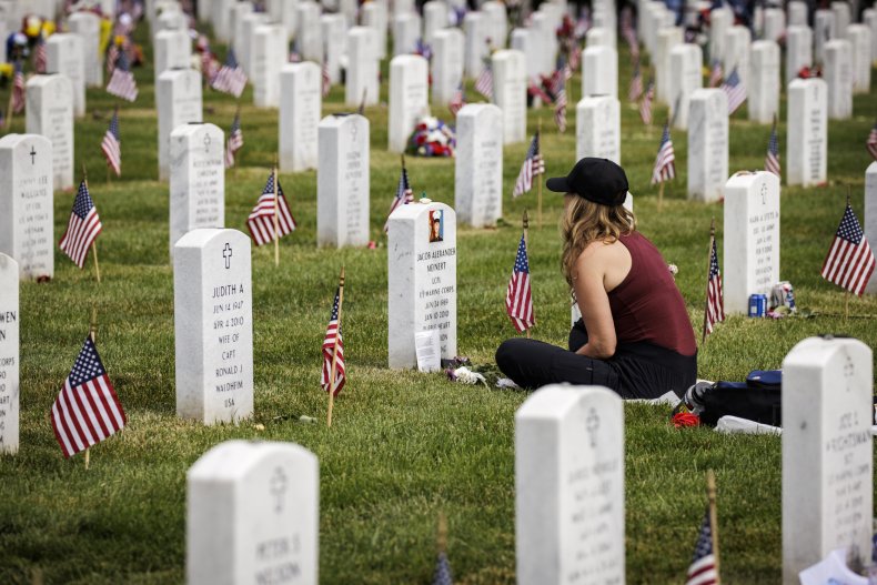 Photos Show Memorial Day Tributes At Arlington National Cemetery Newsweek