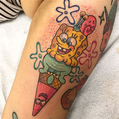 Pin By Allison On Tattoos Kawaii Spongebob Tattoo Epic Tattoo