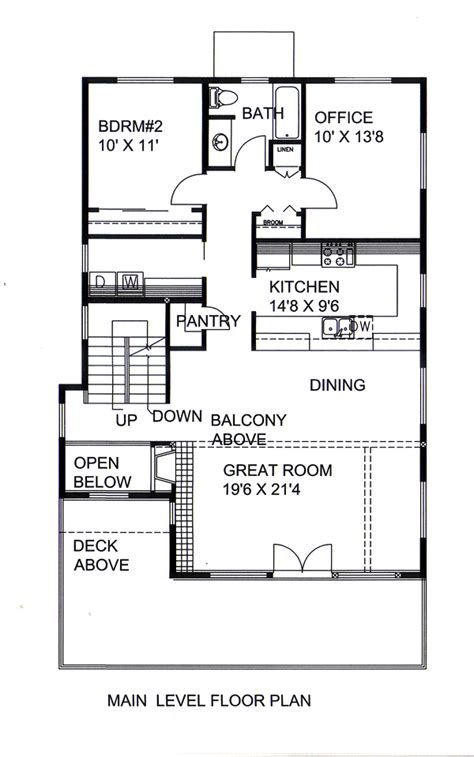 Plan 85258 Modern Style With 2 Bed 2 Bath 2 Car Garage