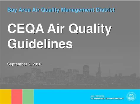 Ppt Bay Area Air Quality Management District Ceqa Air Quality