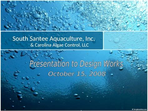 Ppt South Santee Aquaculture And Algaecontrol Us Brochure