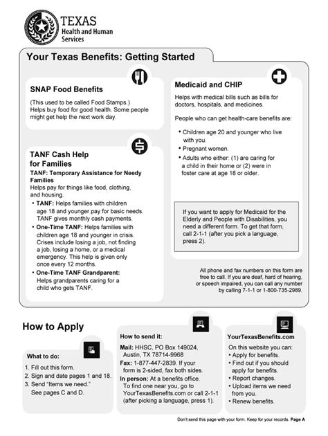 Printable Food Stamp Application Tx